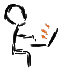 Picture of laptop man